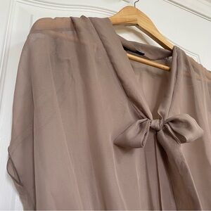 Streetwear Society Tan Blouse with Bow Size S